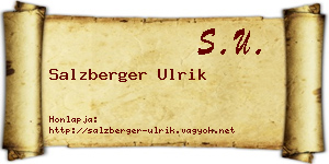 Salzberger Ulrik névjegykártya